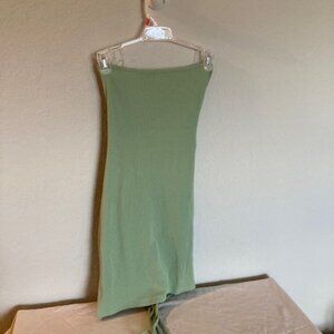 Fiesta Green Mini Dress – Halter Neck, Like New, M